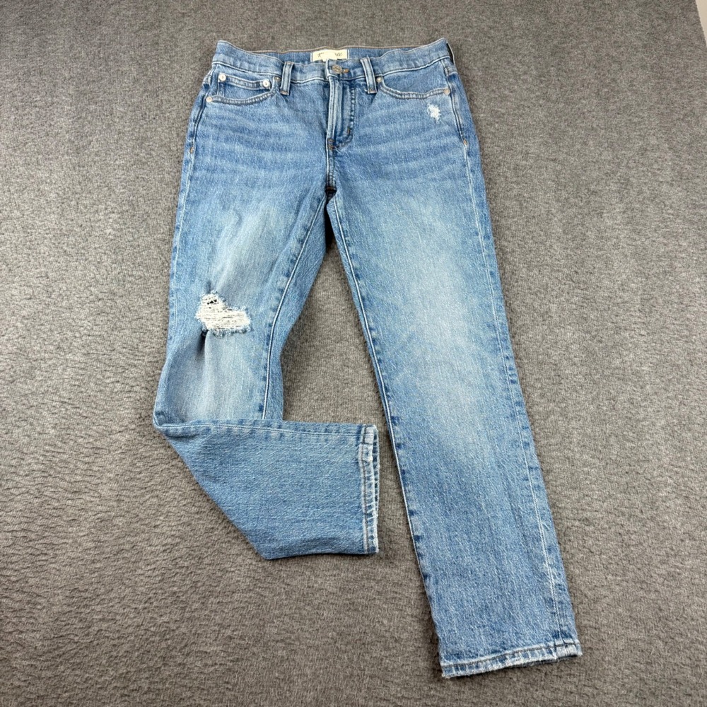 Madewell The Mid-Rise Perfect Vintage Jean Women's 25P Blue Distressed Denim